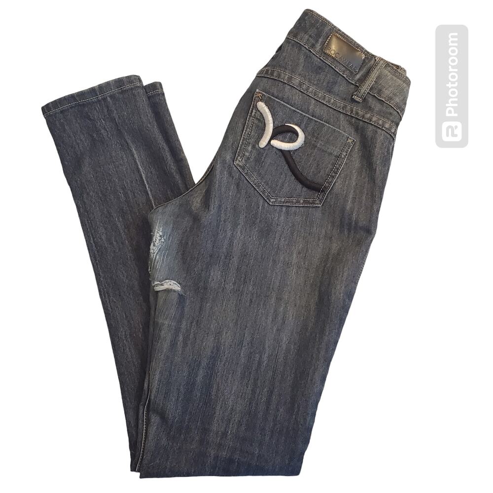 Rocawear Skinny Leg Y2K Retro Throwback Vintage Jeans 90s Sz 7